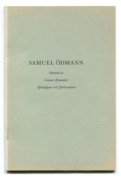 Samuel Ödmann. Särtryck ur Björnjägare och…