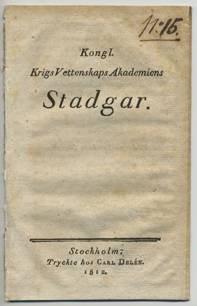 Kongl. Krigsvetenskapsakademiens stadgar.