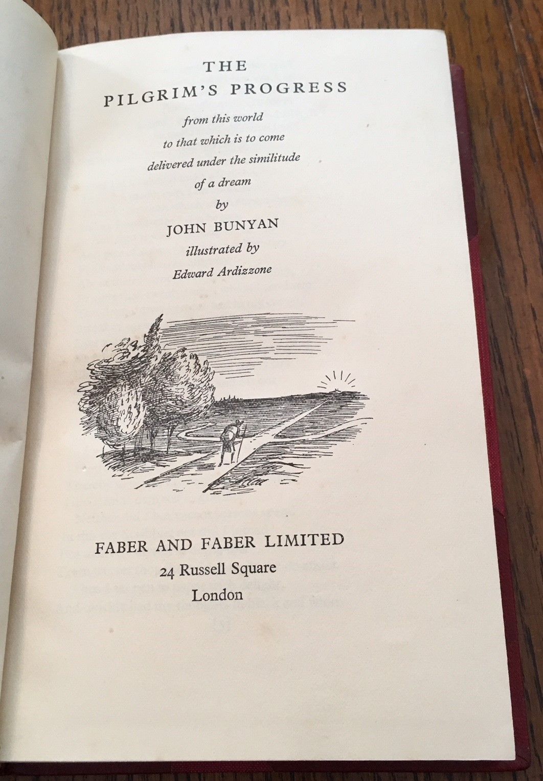 THE PILGRIM'S PROGRESS. by BUNYAN. JOHN. ARDIZZONE. EDWARD
