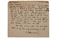 One page Autograph Note Signed about the exchange of a book