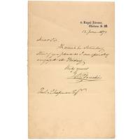 ALS ( Autograph Letter Signed ) Dated June 12, 1873