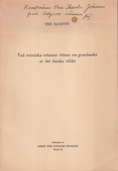 Vad svioniska ortnamn vittnar om grundandet av…