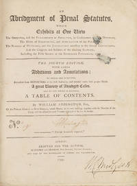 An Abridgment of Penal Statutes [With] An Appendix to Addington's..