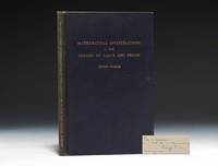 Mathematical Investigations in the Theory of Value and Prices by FISHER Irving - 1926