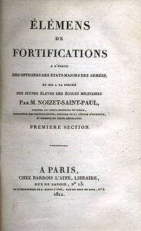 Paris: Barrois l'aine, 1812. First edition. Quarter morocco over boards, raised bands and five compa...