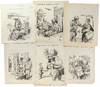 [Original Art]: Six Large Vietnam War-Themed Political Cartoons