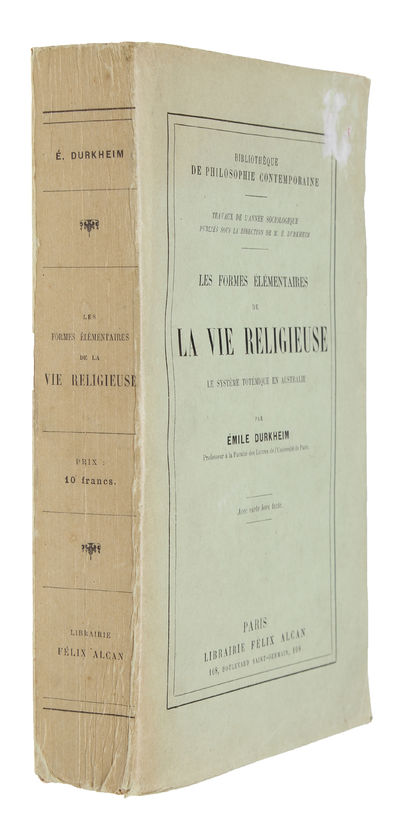 Les formes élémentaires de la vie religieuse. Le système totémique en Australie. Avec une carte hors texte. - [THE SOCIAL ORIGIN OF RELIGION] (photo 2)