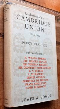 image of Recollections Of The Cambridge Union 1815-1939