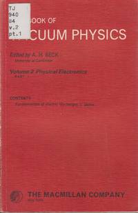 cover of Handbook of Vacuum Physics, Volume 2: Physical Electronics, Parts 1