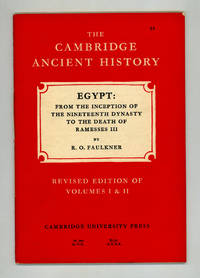 Egypt From The Inception of the Nineteenth Dynasty to the Death of Ramesses III Volume II, Chapter XXIII by R. O Faulkner - Paperback - Revised Edition - 1966 - from Andmeister Books (SKU: 6789)