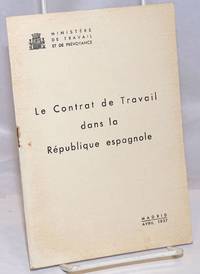 Le contrat de travail dans la république espagnole