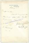 President Hayes Handwrites A Letter On Executive Mansion Letterhead To The Hungarian Violinist Ede Remnyi