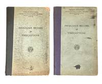 Prohibition-era Physician&#039;s Record of Prescriptions for Medicinal Alcohol (Two Volumes) by Anonymous - 1926