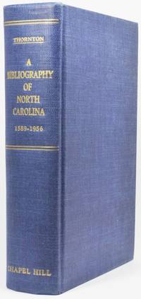 cover of A BIBLIOGRAPHY OF NORTH CAROLINA, 1589-1956
