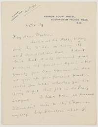 image of Autograph Letter Signed to Captain Hartland Mahon, (Admiral of the Fleet Sir Frederick Lawrence, 1871-1945)