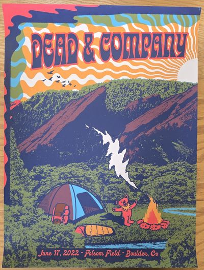 Dead & Company Poster Boulder Folsom Field 6/17 2022 exCollection Bill Walton