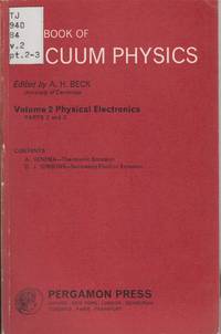 cover of Handbook of Vacuum Physics, Volume 2: Physical Electronics, Parts 2 and 3