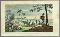 Hand-colored Etching of Napoleon Shooting the Prisioners in Egypt. 1814 Satirical Print