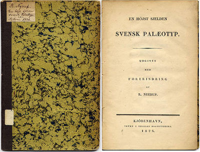 En höjst sjelden svensk palæotyp. Udgivet med…