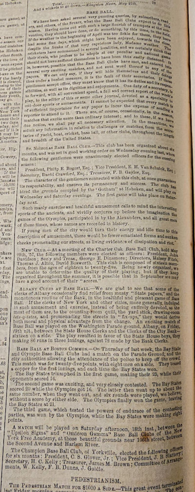 PORTER'S SPIRIT OF THE TIMES. A Chronicle of the Turf, Field Sports, Literature and the Stage. Volume II, Nos. 1 - 26