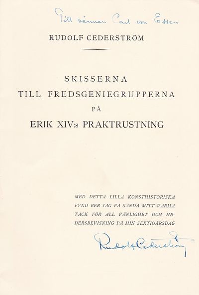 Skisserna till fredsgeniegrupperna på Erik XIV:s…