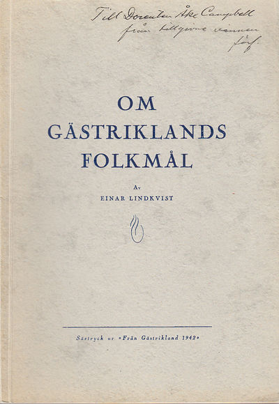 Om Gästriklands folkmål.