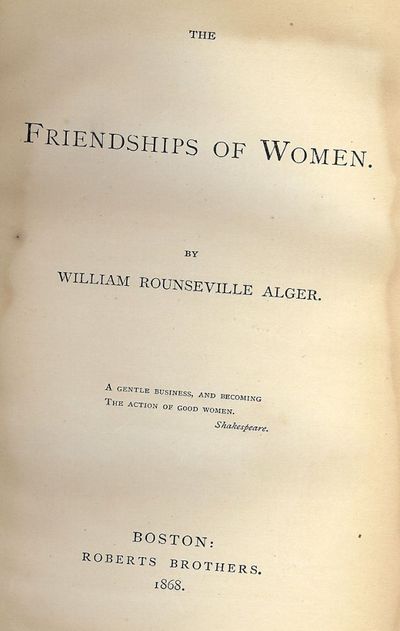 THE FRIENDSHIPS OF WOMEN