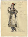 Original costume design for Le Coq d'Or