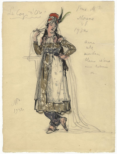 Original costume design for Le Coq d'Or