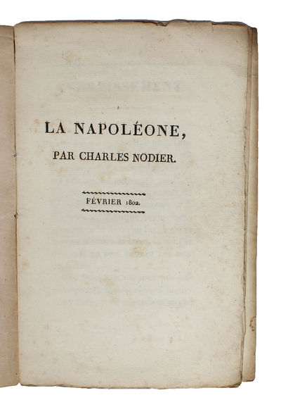 La Napoléone, par Charles Nodier. Février 1802. (photo 2)