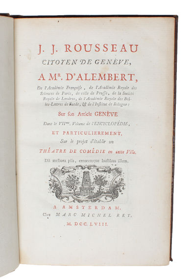 A Mr. D'Alembert...sur son Article Genève dans le…