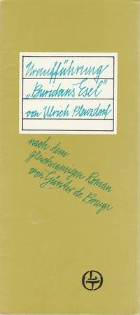 Programmheft Uraufführung BURIDANS ESEL von Ulrich Plenzdorf Spielzeit 1975 / 76 Heft 9