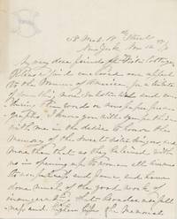 Intimate Letter on Sorosis Club Stationery to the Snow Family of Rockland, Maine Discussing a Memorial for the Cary Sisters, 1871