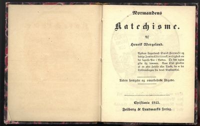 Nordmandens Katechisme. Af (...). Anden forøgede…