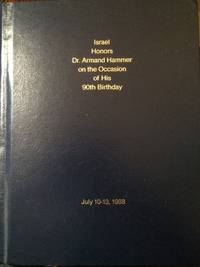 Isreal Honors Dr. Armand Hammer on the Occasion of His 90th Birthday