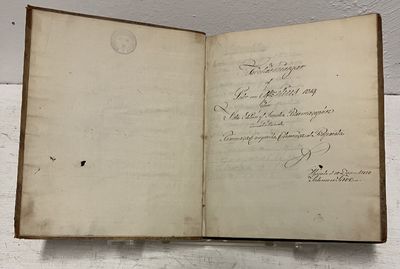 [Farmakologi] ”Föreläsningar af Pehr von Afzelius 1819 öfver sista edition af svenska Pharmaqopén innehållande pharmaqa, composita, chemiqa et praeparata. Upsala d. 10 december 1820, Salomon Säve”. (photo 2)