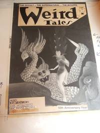 WEIRD TALES  Fall 1973 Original COVER ART Mock-Up for the Fall 1973 ( Volume 47, # 3 ) by Moskowitz, Sam (ed) Ray Bradbury / Eric Frank Russell Related - 1973