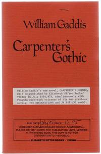 Carpenter's Gothic (Uncorrected Proof)