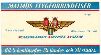 Malmös flygförbindelser. Sommartidtabell. Giltig…