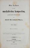View Image 1 of 2 for Die Lehre von der musikalischen Komposition, praktisch theoretisch ... Dritte Auflage. Dritter Theil Inventory #40137