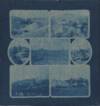 Composite Cyanotype Collage of the Cripple Creek Gold District, Depicting the Morning Glory, Victor, and Portland Mines, Printed on Cloth