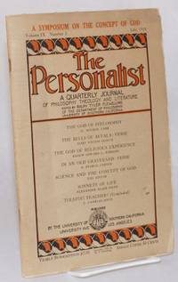 image of The Personalist A Quarterly Journal of Philosophy, Theology, and Literature, July 1928
