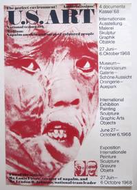 image of Poster: "The perfect environment! Ambientissimo! US Art. National teamwork. Medium: Napalm on skin and meat of coloured people." Satirical fake poster for documenta 4