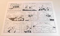 &quot;BARNEY GOOGLE AND SNUFFY SMITH&quot;: Jughaid and Jamey race each other to their respective homes. ORIGINAL SUNDAY COMIC STRIP ART by JOHN ROSE, SIGNED by the artist. by Rose, John - 2009.