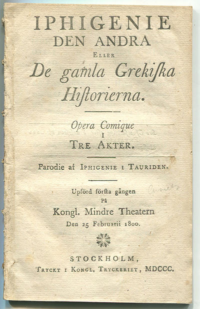 Iphigenie den andra eller de gamla grekiska…
