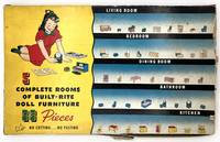Five (5) Complete Rooms of Built-Rite Doll Furniture - 88 Pieces - No Cutting ... No Pasting