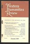 Western Humanities Review: Autumn 1959