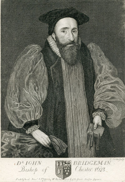 Bishop of Chester: 1623. Engraved Portrait by T. Trotter