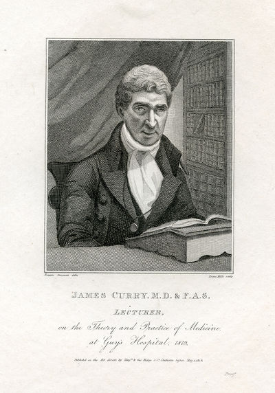 Lecturer on the Theory and Practice of Medicine at Guy's Hospital. Engraved Portrait by Isaac Mills after Francis Simonau