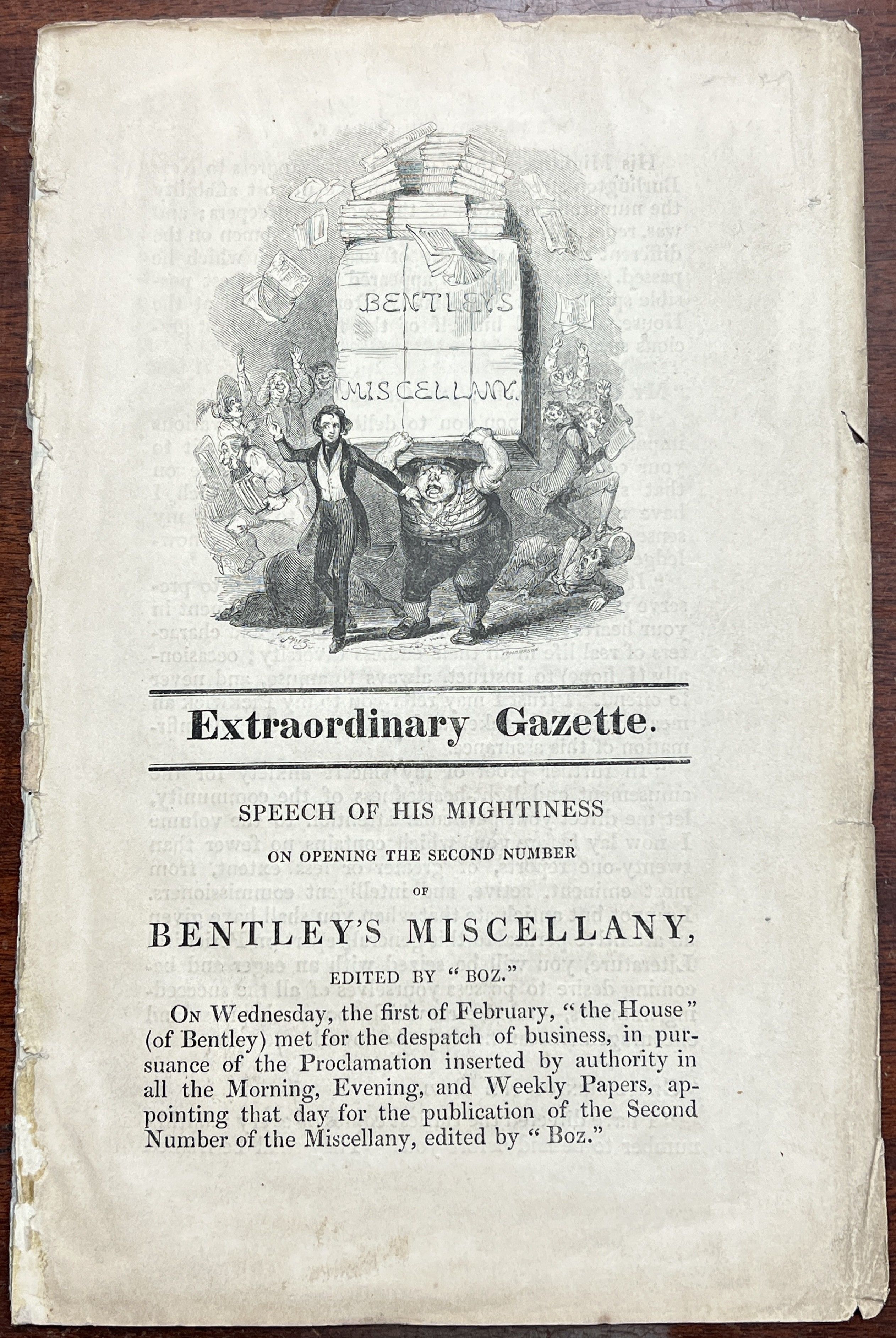 EXTRAORDINARY GAZETTE. Speech of His Mightiness on